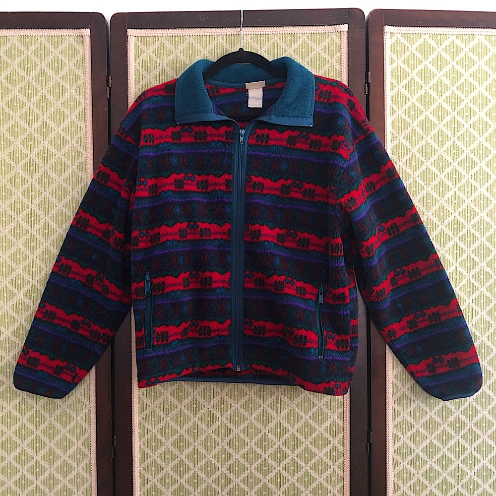 Vintage LL BEAN fleece zip up sweater